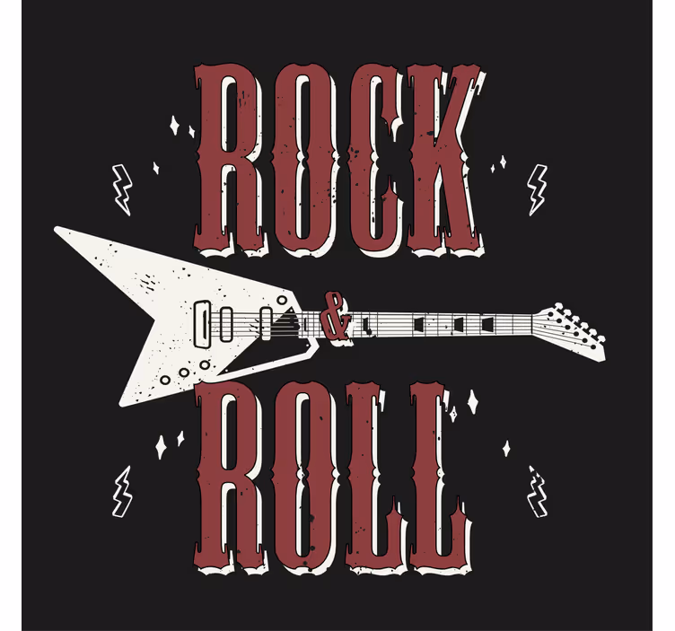 Guitar og musik sætning tekst coaster - TenStickers