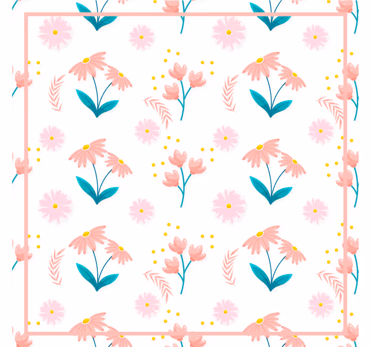 Coaster med blomstermønster design - TenStickers