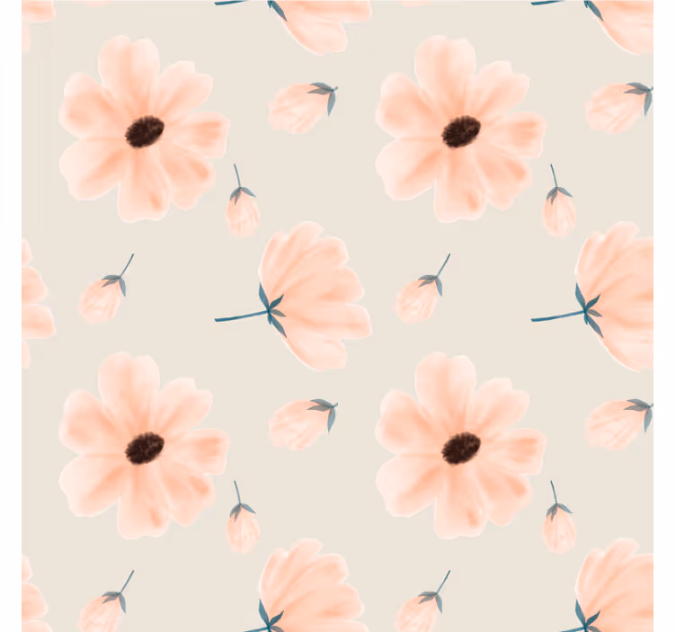 Coaster med blomsterdesign og bløde kronblade - TenStickers