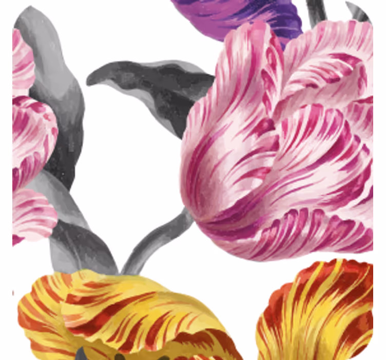 Moderne coaster med livlige botaniske motiver - TenStickers
