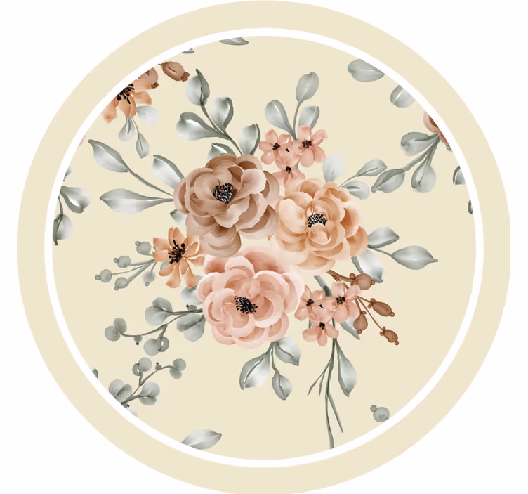 Blomstret elegance mønster vintage coaster - TenStickers