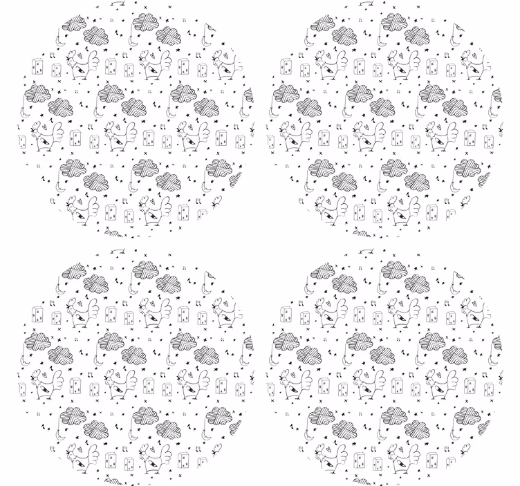 Personlig coaster med charmerende landhusmotiv - TenStickers