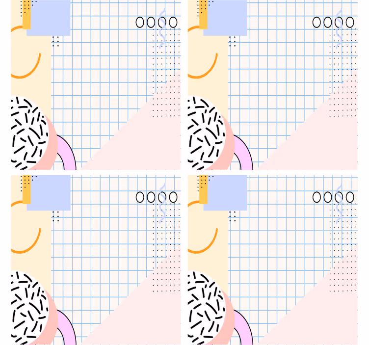 Moderne coaster med geometrisk mønster - TenStickers
