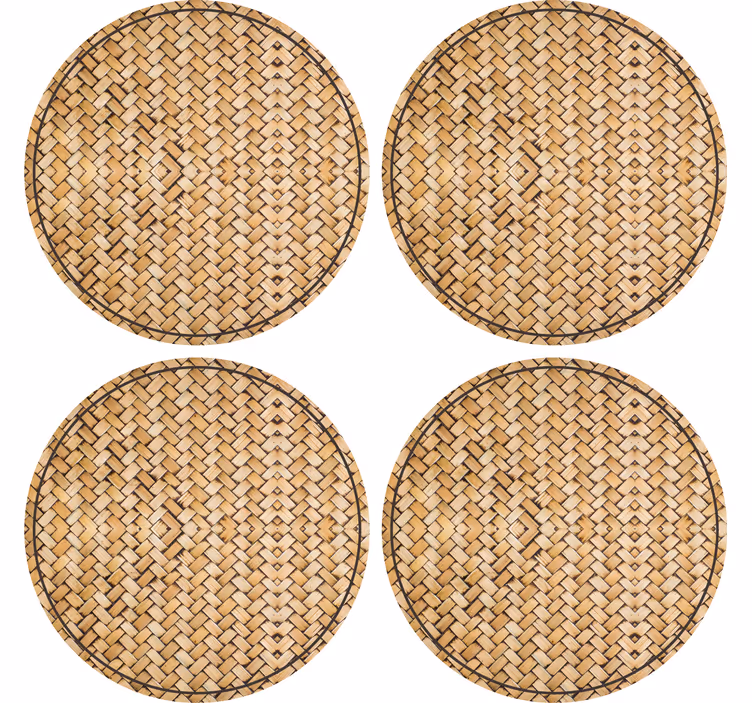 Coaster med teksturerede cirkulære elementer - TenStickers