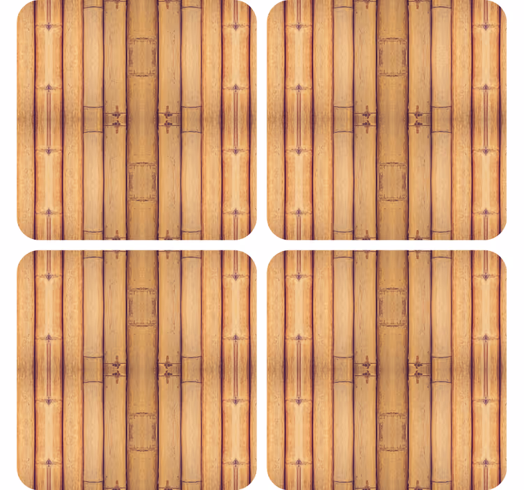 Bamboo textured surface coaster - TenStickers