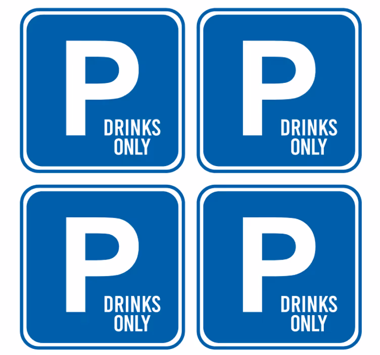 Tekst coaster til reserverede drikkevarer - TenStickers