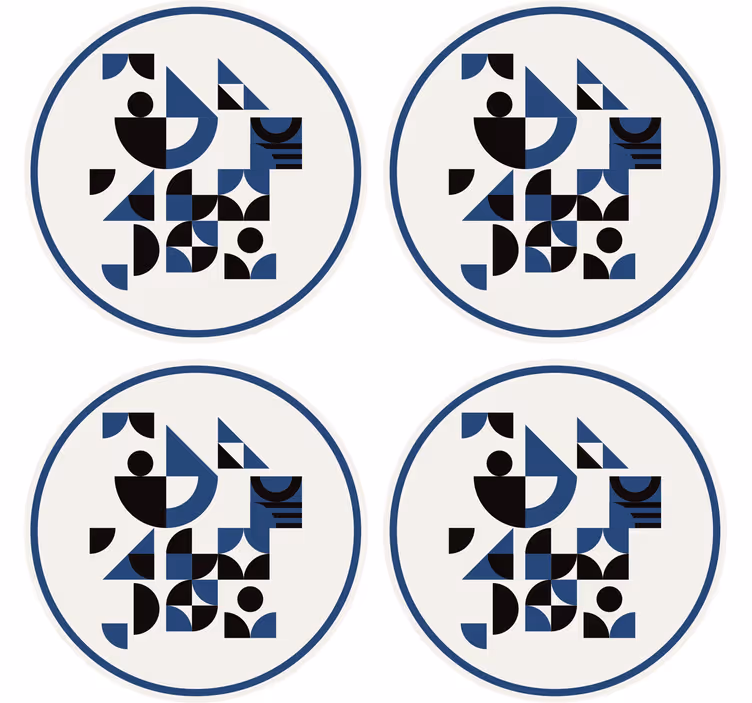 Moderne coaster med geometrisk formarrangement - TenStickers