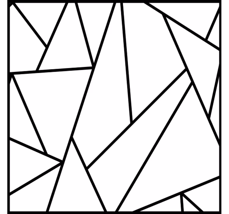 Coaster geometriske sorte linjer - TenStickers