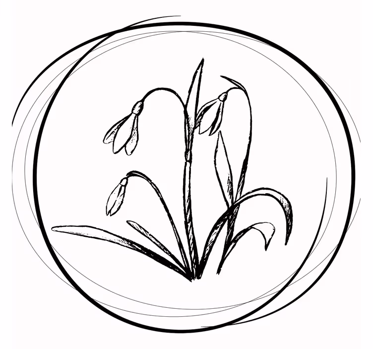 Coaster elegant blomster skitse - TenStickers