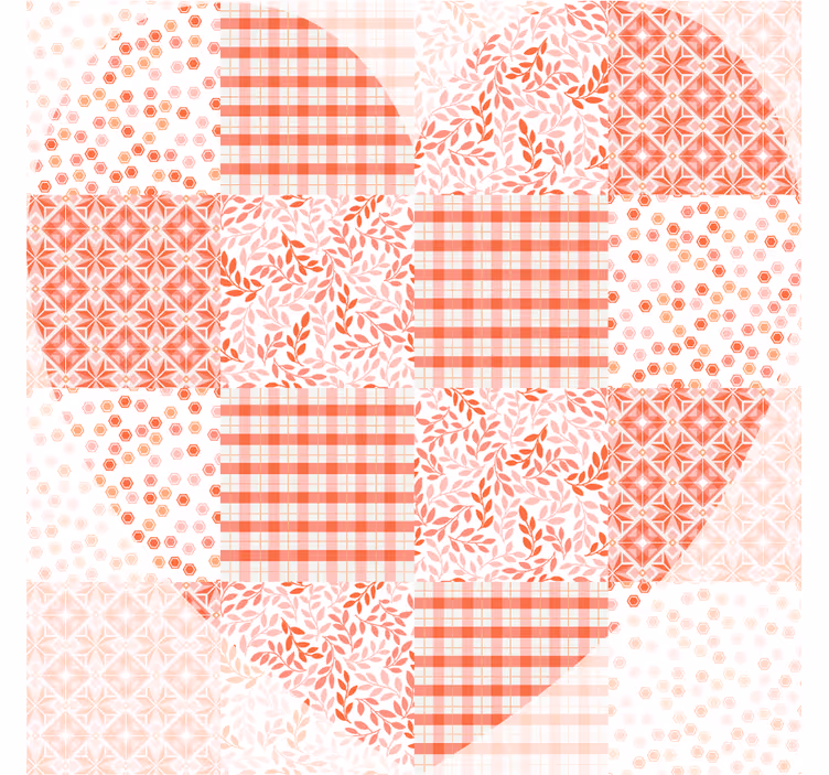 Jule bordskåner hjerte mønster patchwork - TenStickers