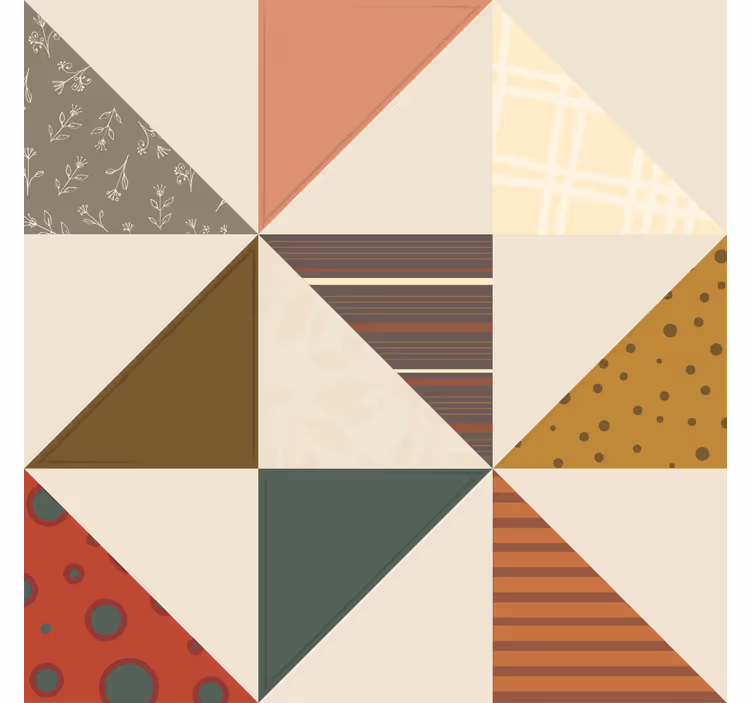 Coaster geometriske farvesegmenter - TenStickers