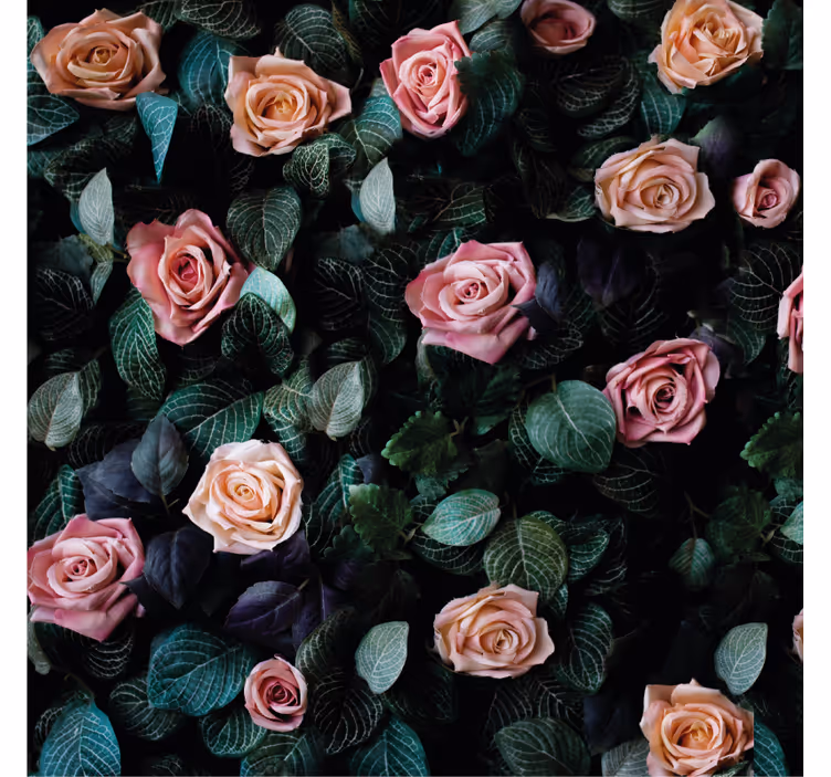 Skør coaster med romantisk blomsterdesign - TenStickers