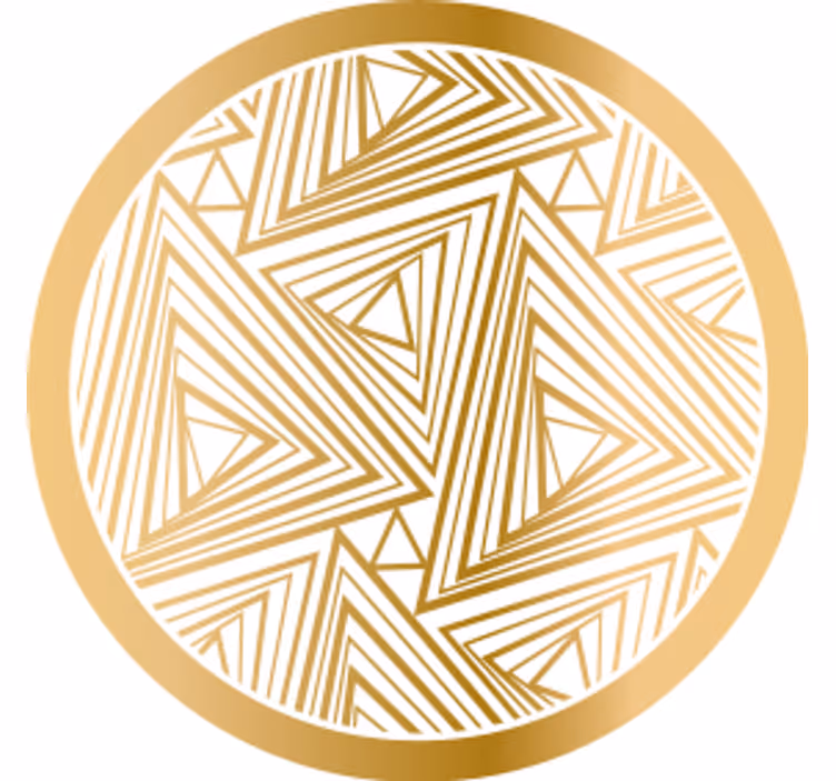 Minimalistisk geometrisk variation moderne coaster - TenStickers