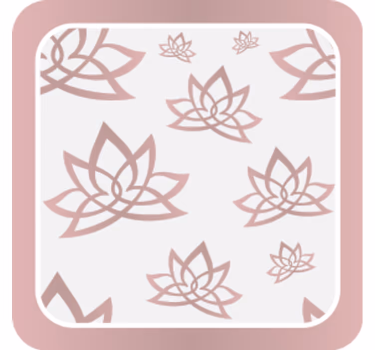 Coaster med lotusmønster motiv - TenStickers