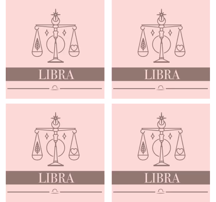 Tekst coaster vægt libra stjernetegn - TenStickers