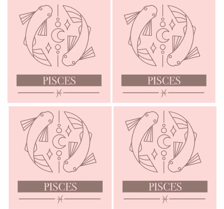 Personlig coaster fiskesymbolet - TenStickers