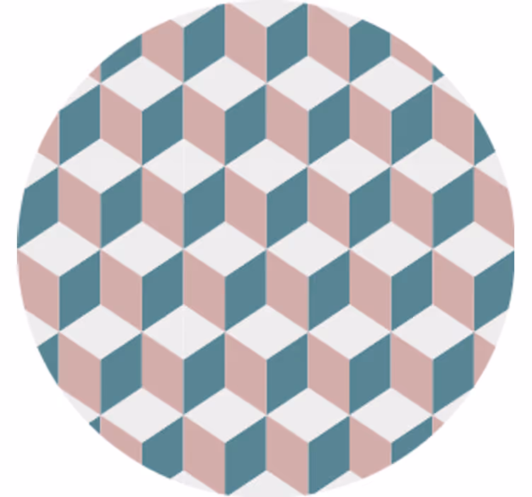 Coaster geometrisk terningemønster - TenStickers