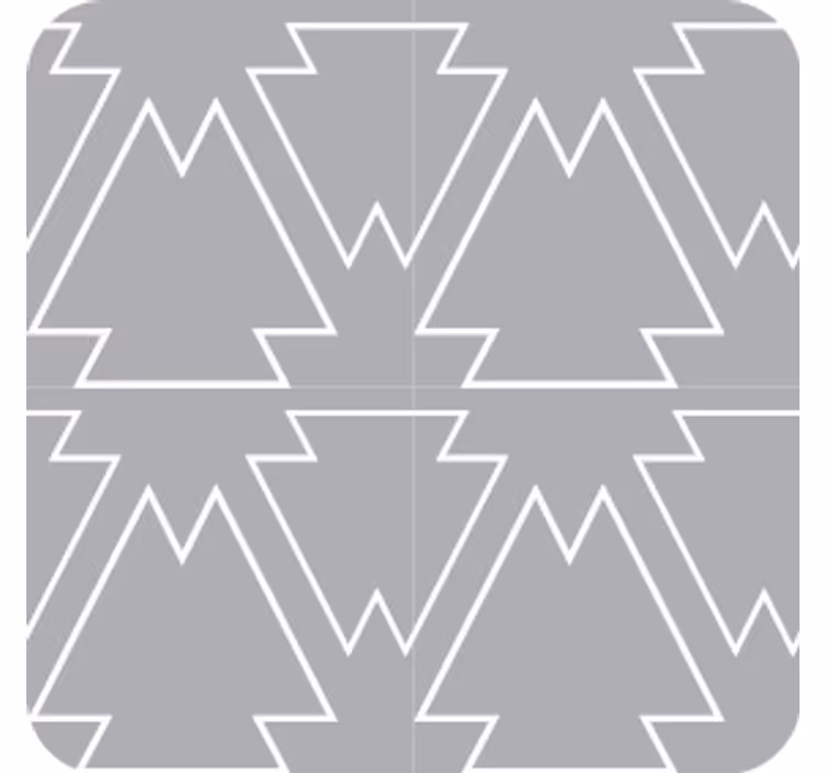 Elegant grå geometrisk mønster flise coaster - TenStickers