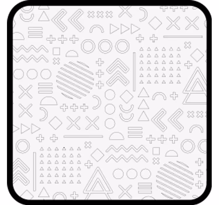 Coaster med abstrakte geometriske mønstre - TenStickers