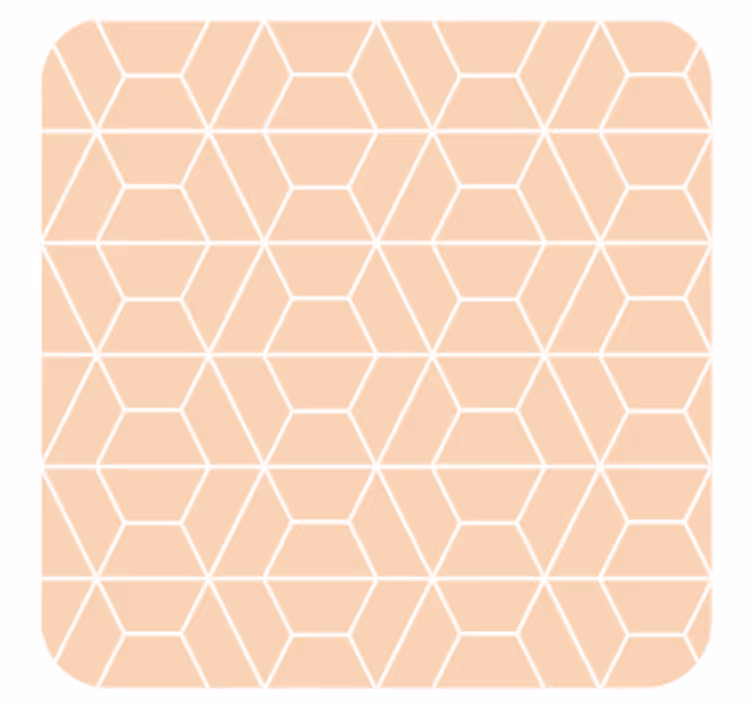 Coaster geometrisk hexagonal arrangement - TenStickers