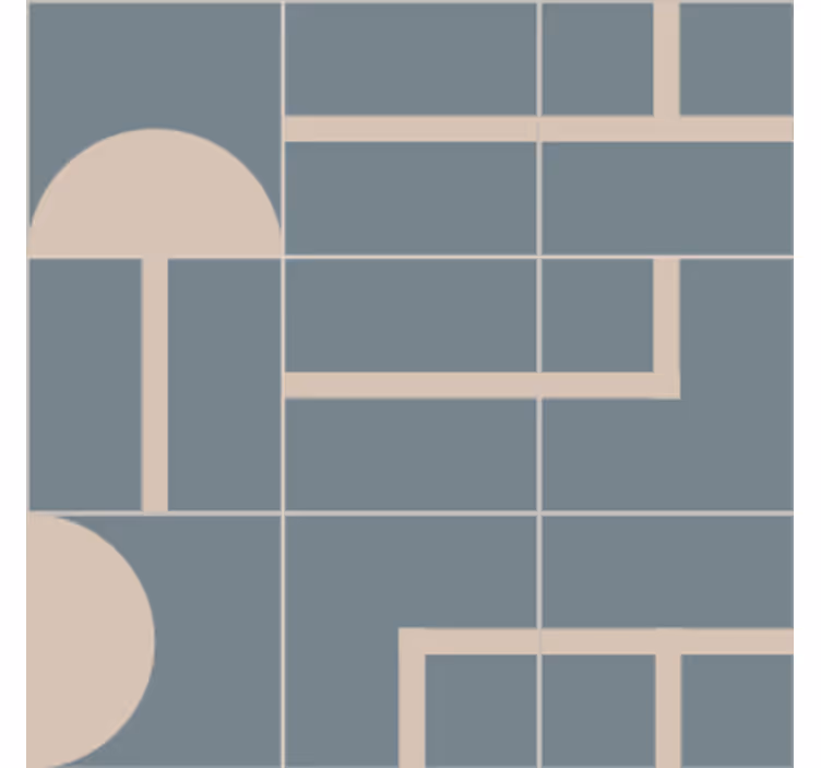 Moderne coaster med geometrisk mønster og kurver - TenStickers