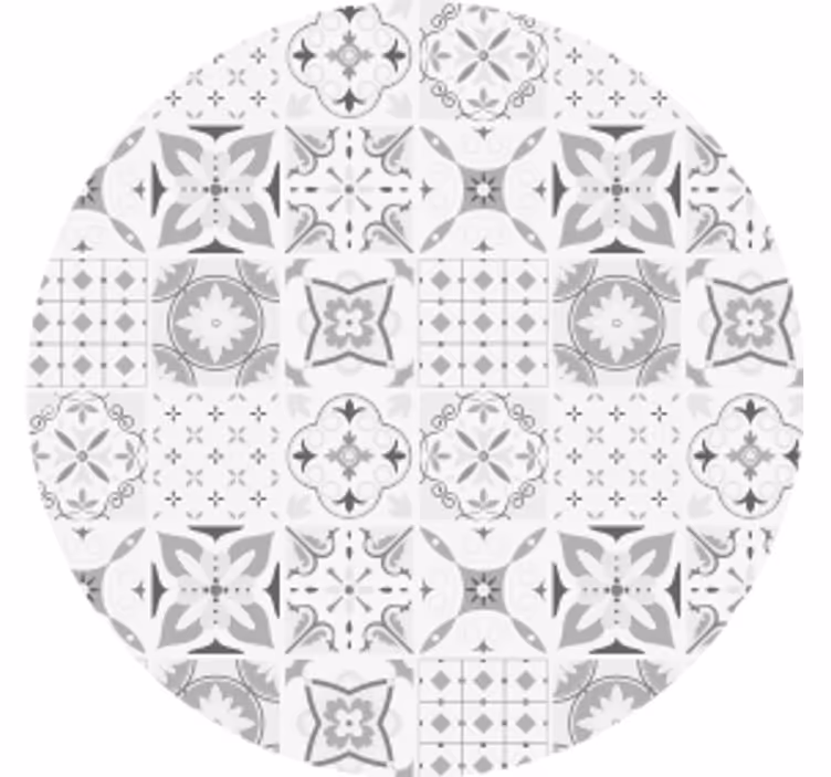 Coaster geometrisk blomsterarrangement - TenStickers