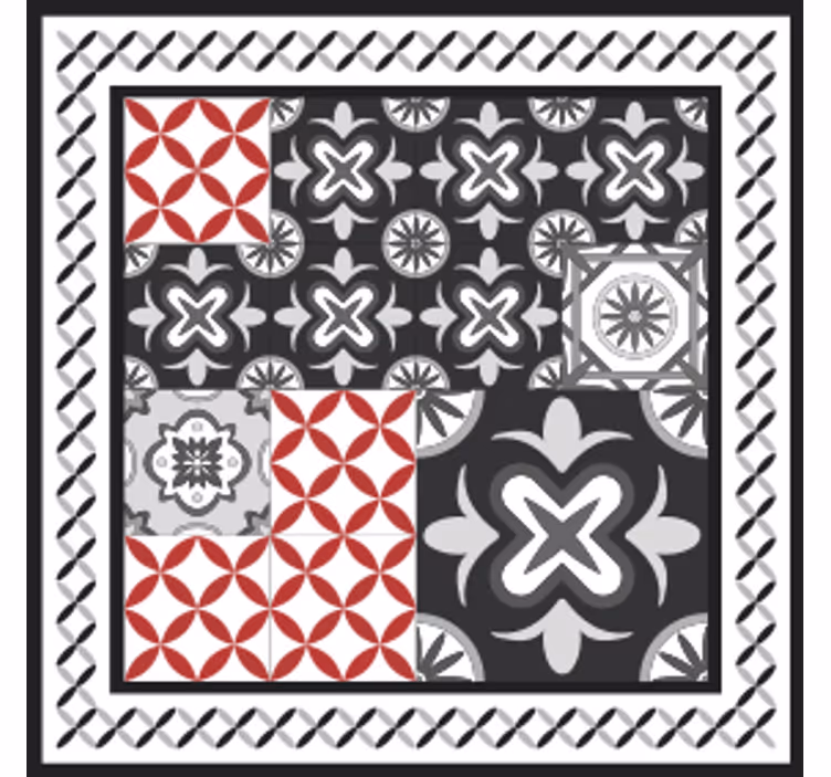 Coaster med geometriske mønstre collage - TenStickers