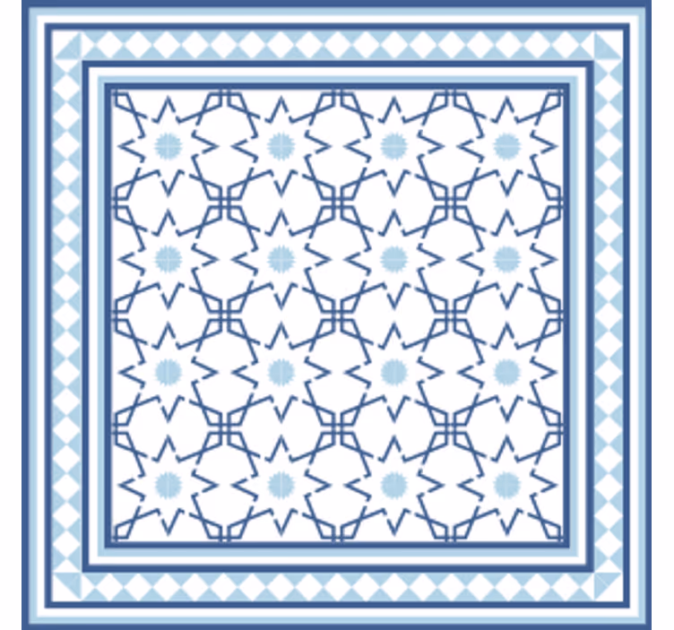 Geometrisk form motiv coaster - TenStickers