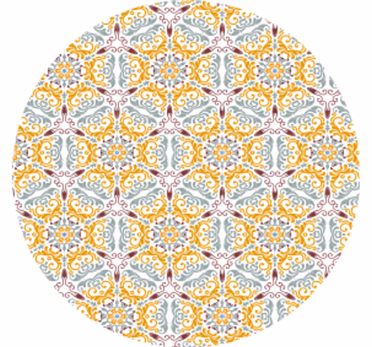 Coaster intrikat blomsterkomposition - TenStickers
