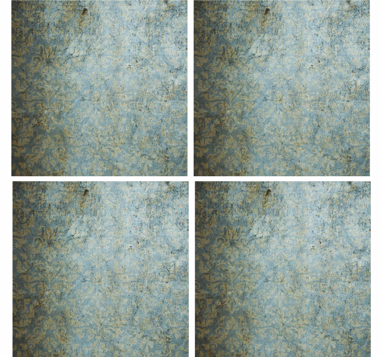 Coaster aged blue pattern - TenStickers