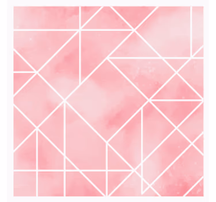 Coaster geometrisk pink mønster - TenStickers