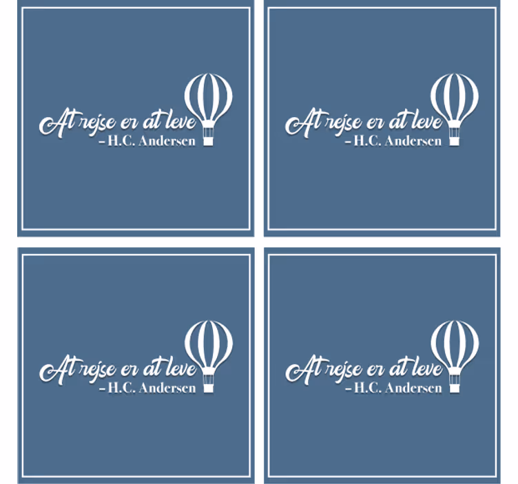 Hc andersen at rejse er at leve citat coastere - TenStickers
