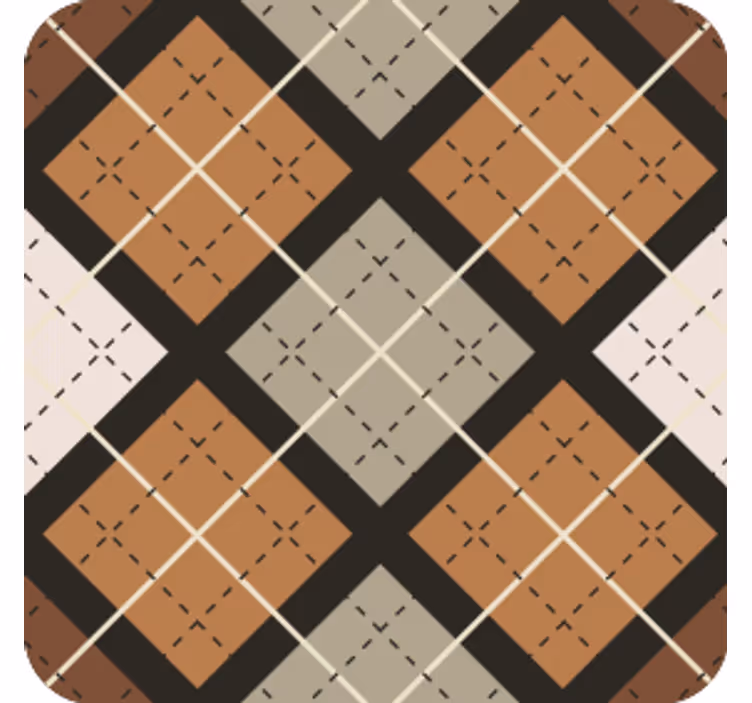 Coaster med geometriske mønstre kvadrater - TenStickers