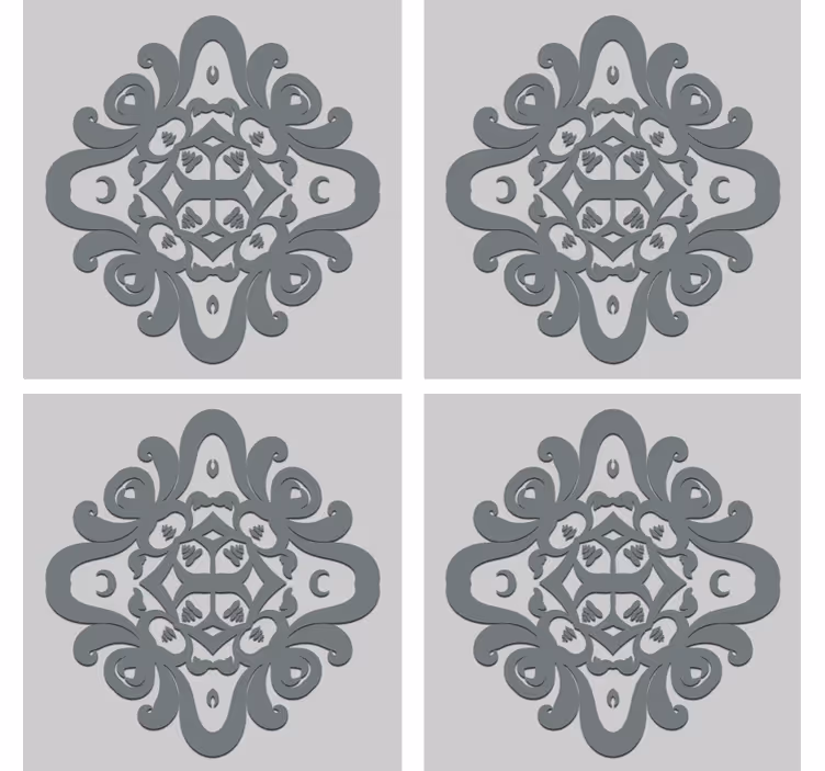 Coaster med indviklet mønsterdesign - TenStickers