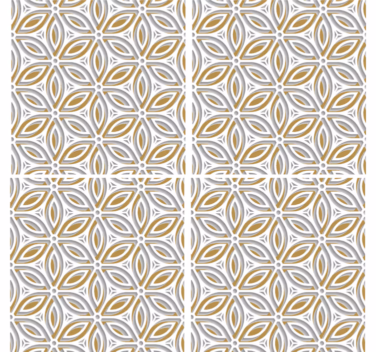 Coaster med indviklet blomsterdesign - TenStickers