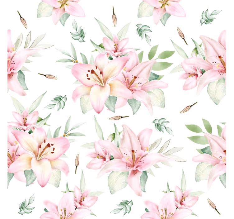 Coaster med blomsterdesign og liljer - TenStickers