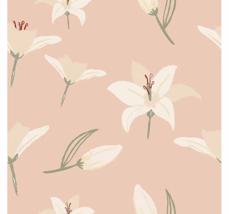 Skør coaster med elegant blomsterelement - TenStickers