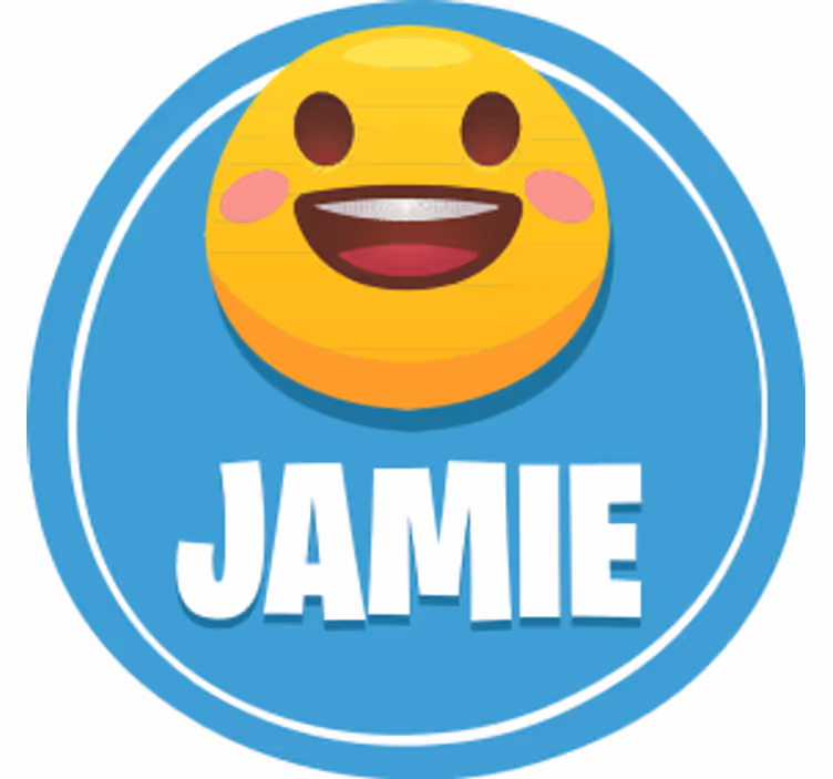 Personlig coaster med smiley ansigt design - TenStickers