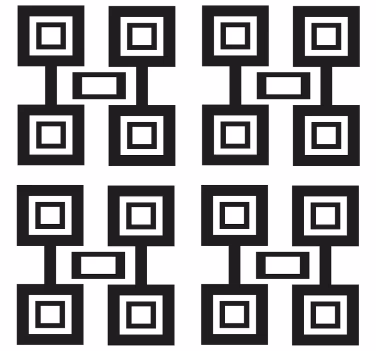 Coaster med sort firkantet mønster - TenStickers