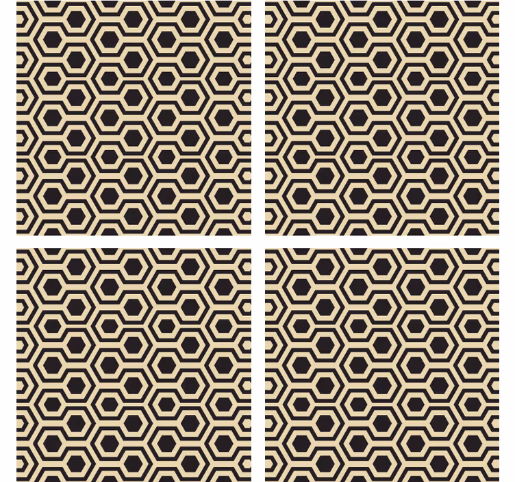 Coaster med honningkage mønster design - TenStickers