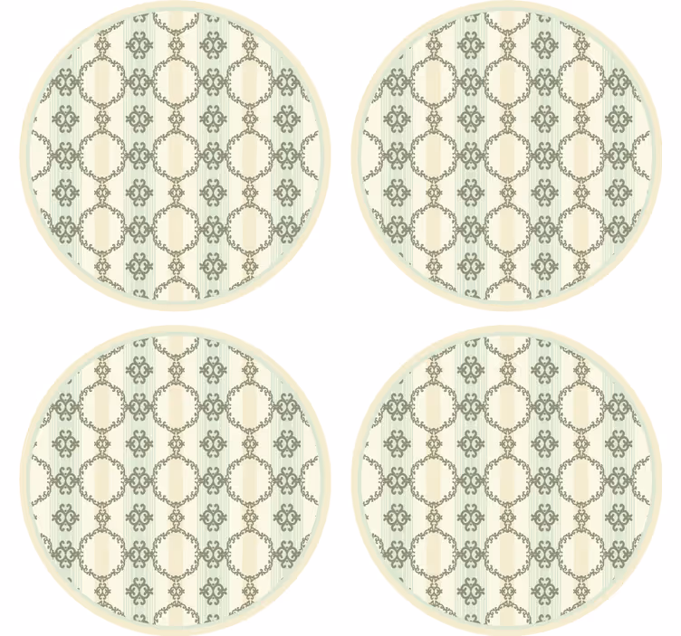 Coaster med indviklede cirkulære mønstre - TenStickers