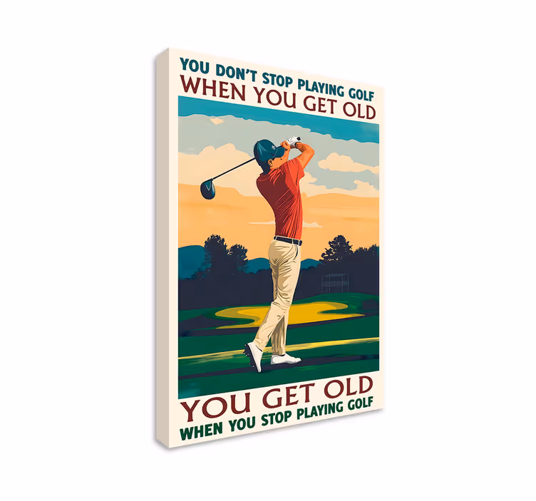 Spille golf sport lærredsbillede - TenStickers