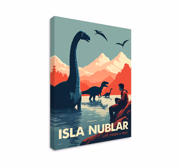 øen nublar dinosaur lærredsbillede - TenStickers