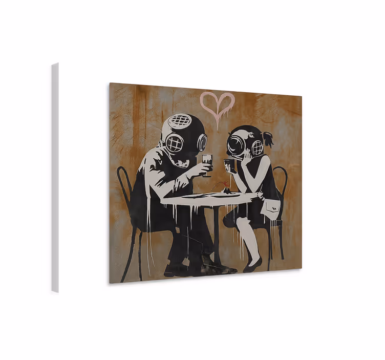 Tænketank middagspar kunst lærredsbillede - TenStickers