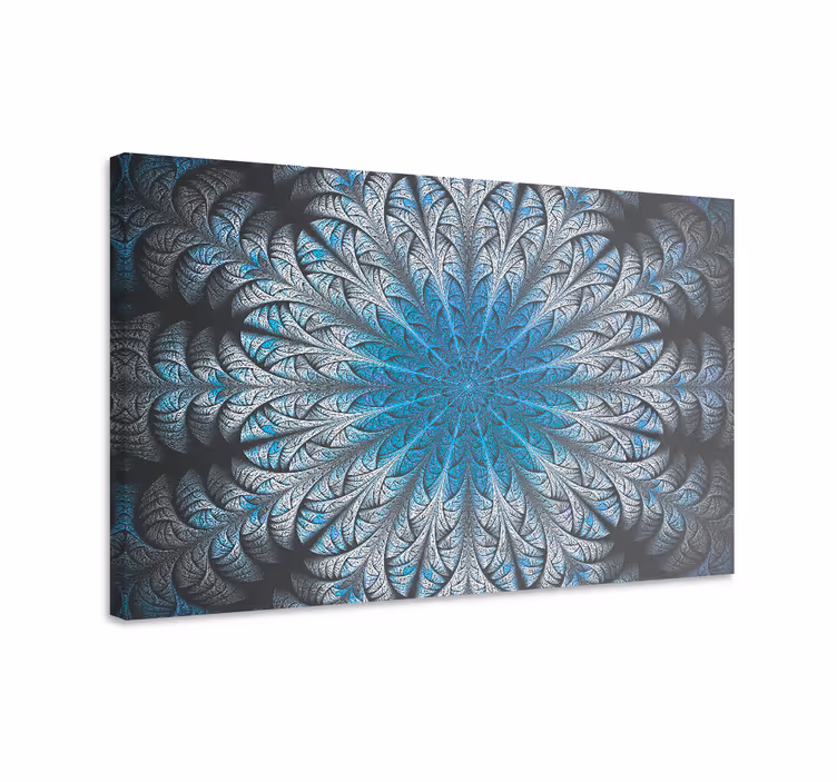 Blåt billede misty mandala - TenStickers