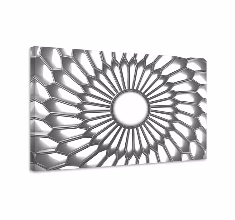 Mandala hvid diamant 3d moderne lærred væg kunst - TenStickers