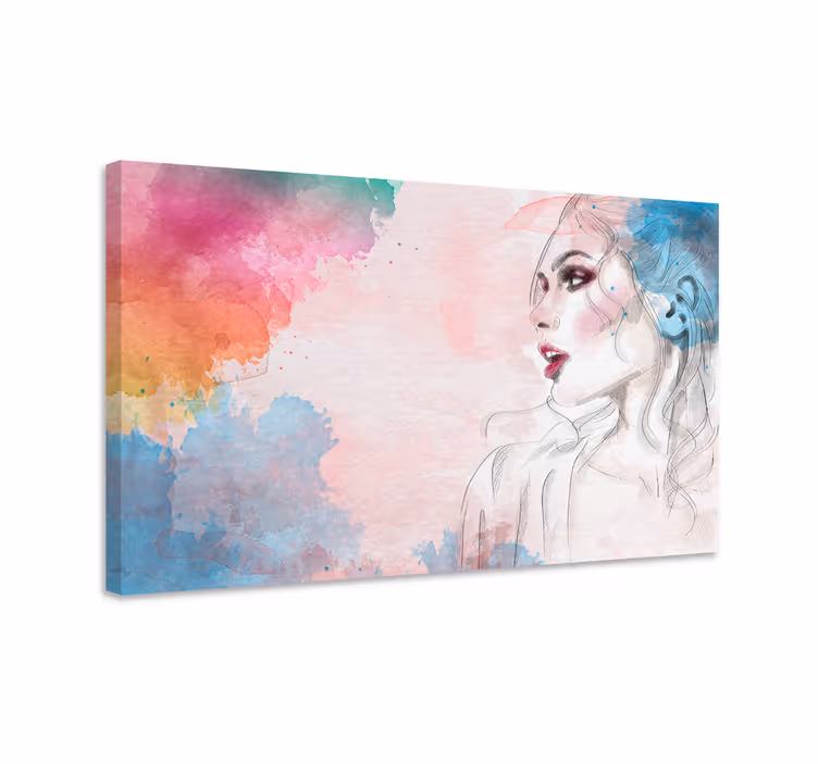 Kvinde figur lærred kunsttryk - TenStickers