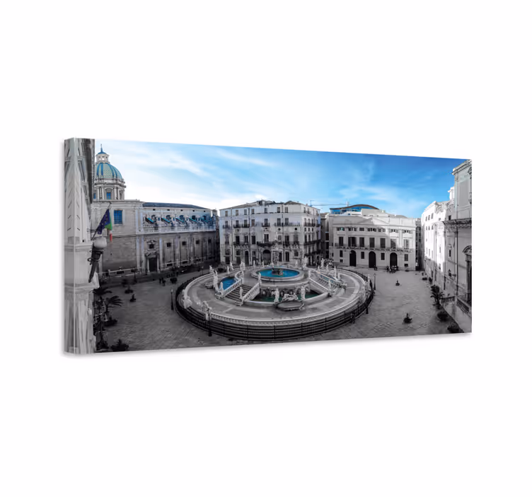 Palermo-fontænepladsen by lærredsbillede - TenStickers