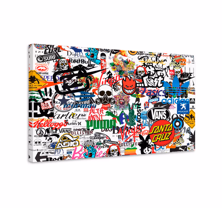 Berømt logo moderne lærred væg kunst - TenStickers