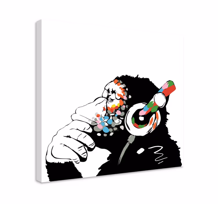 Mono banksy música musik lærred kunst - TenStickers